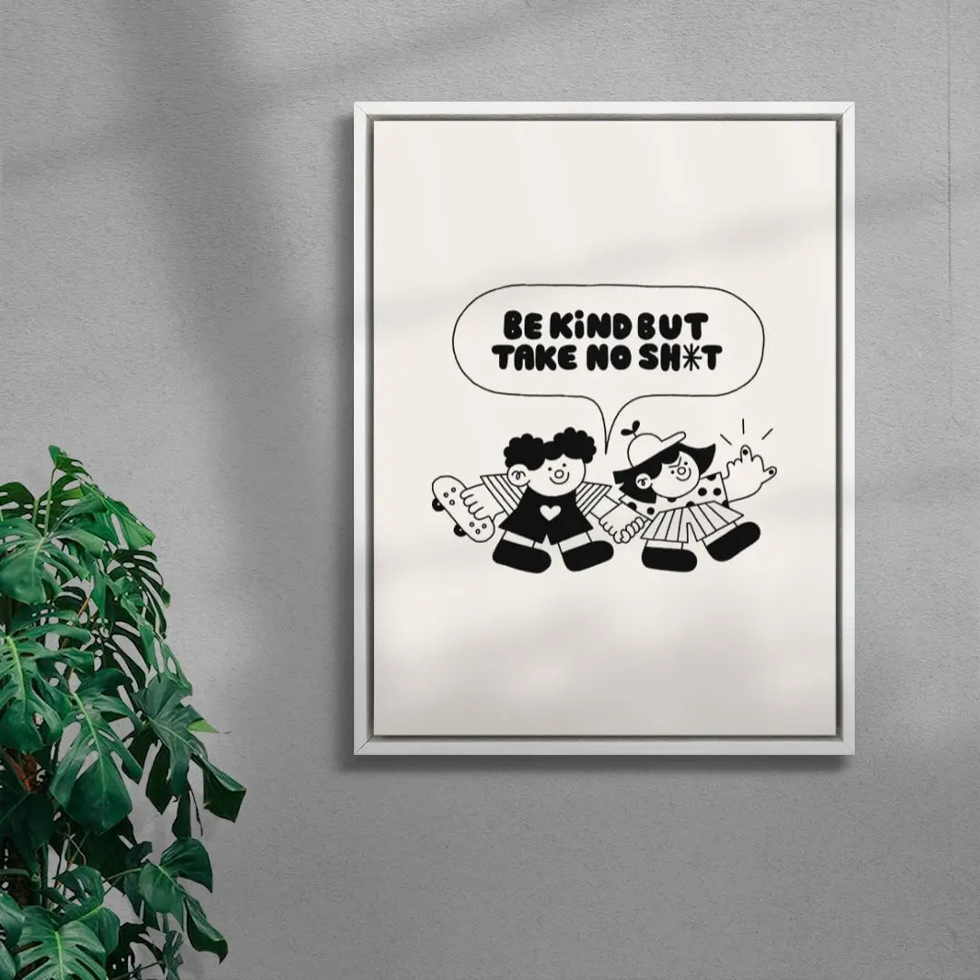 Be Kind contemporary wall art print by Bianca Beneduci Assad - sold by DROOL