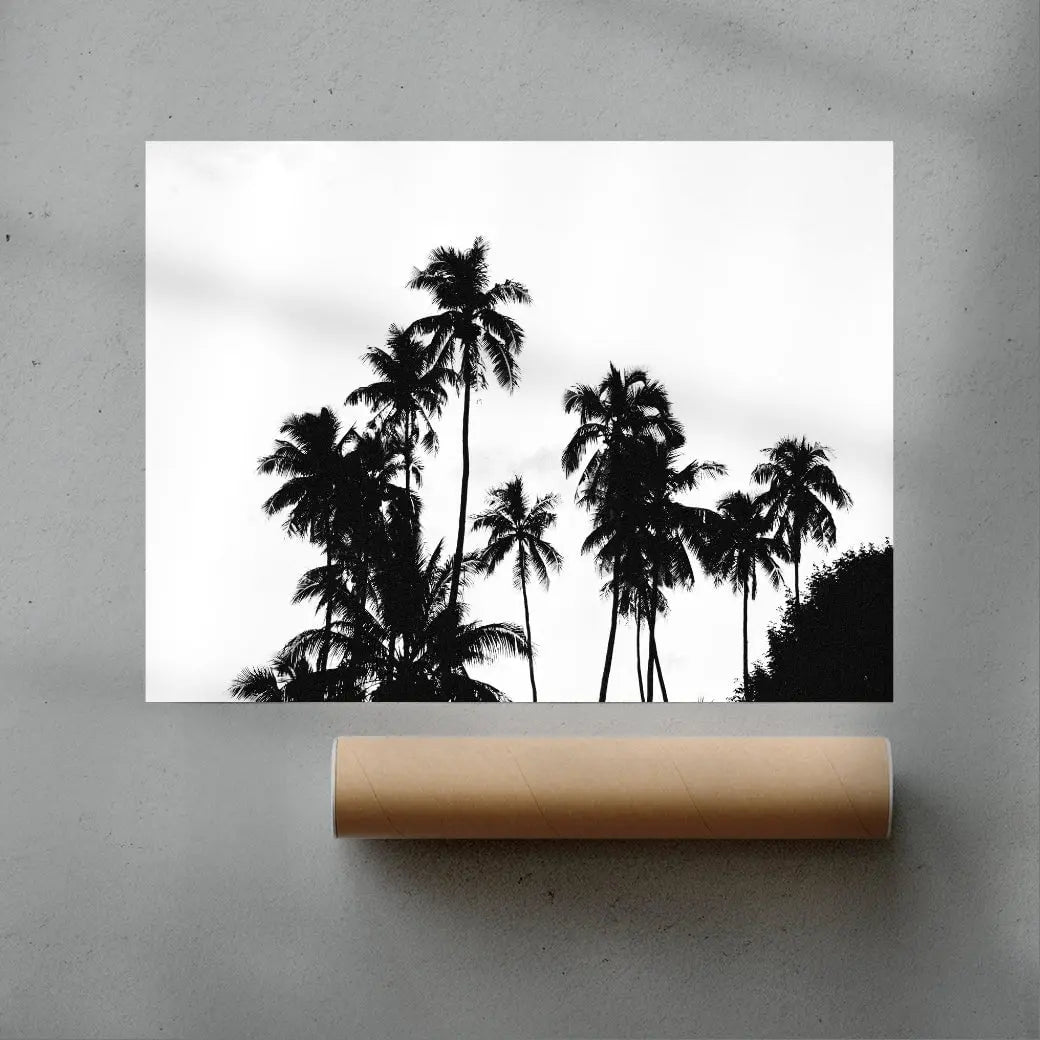 Palm Silhouettes contemporary wall art print by Ryan Borne - sold by DROOL