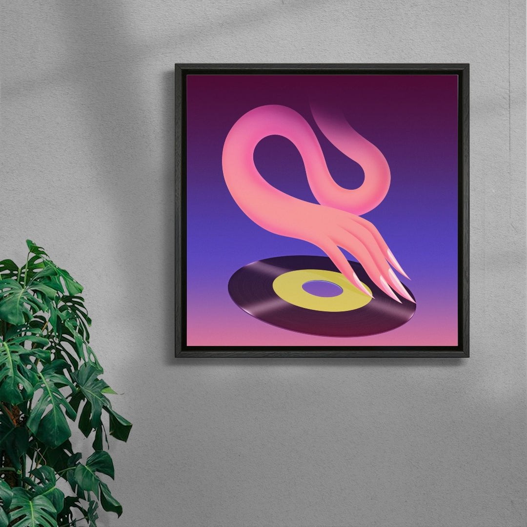 Wiggly Hand contemporary wall art print by Milena Bucholz - sold by DROOL