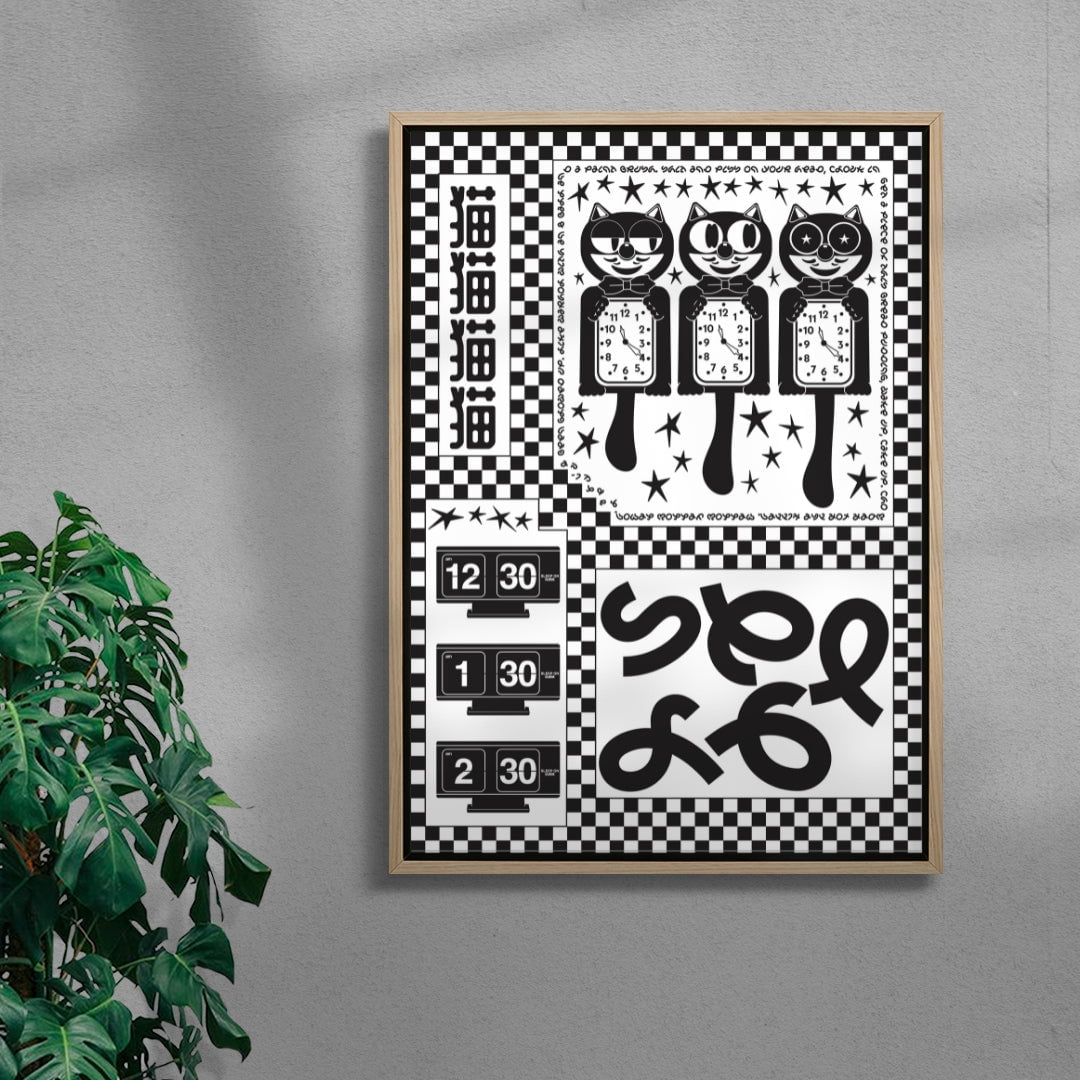 Party, No Sleep contemporary wall art print by Renee Kao - sold by DROOL
