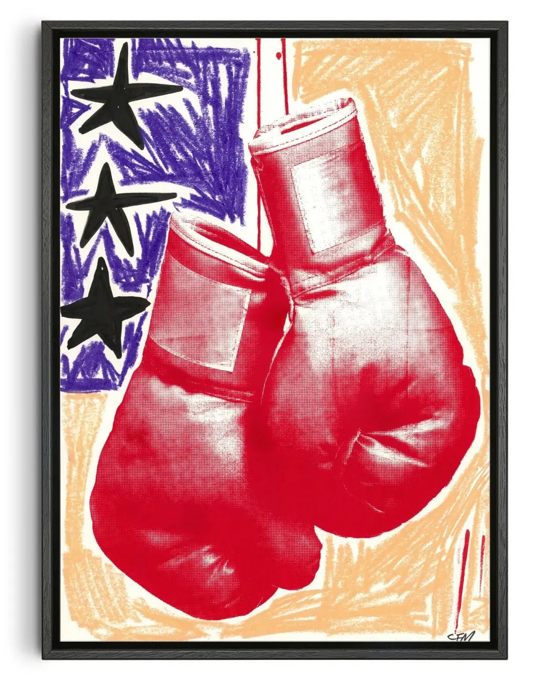 Boxing Gloves contemporary wall art print by Caitlin Flood-Molyneux - sold by DROOL