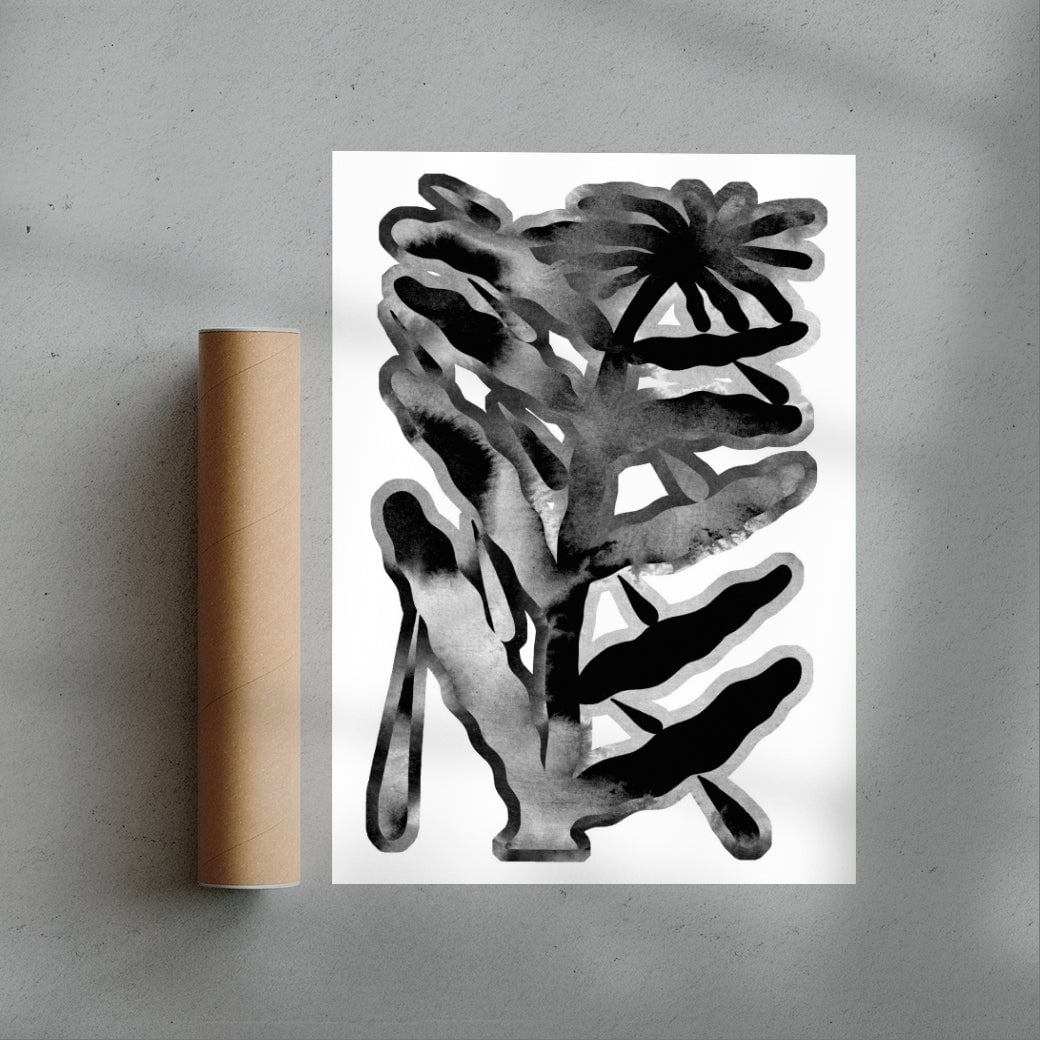 The Flower and the drops contemporary wall art print by Célestin Krier - sold by DROOL