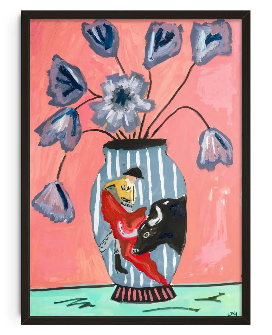 Toro contemporary wall art print by Caitlin Flood-Molyneux - sold by DROOL
