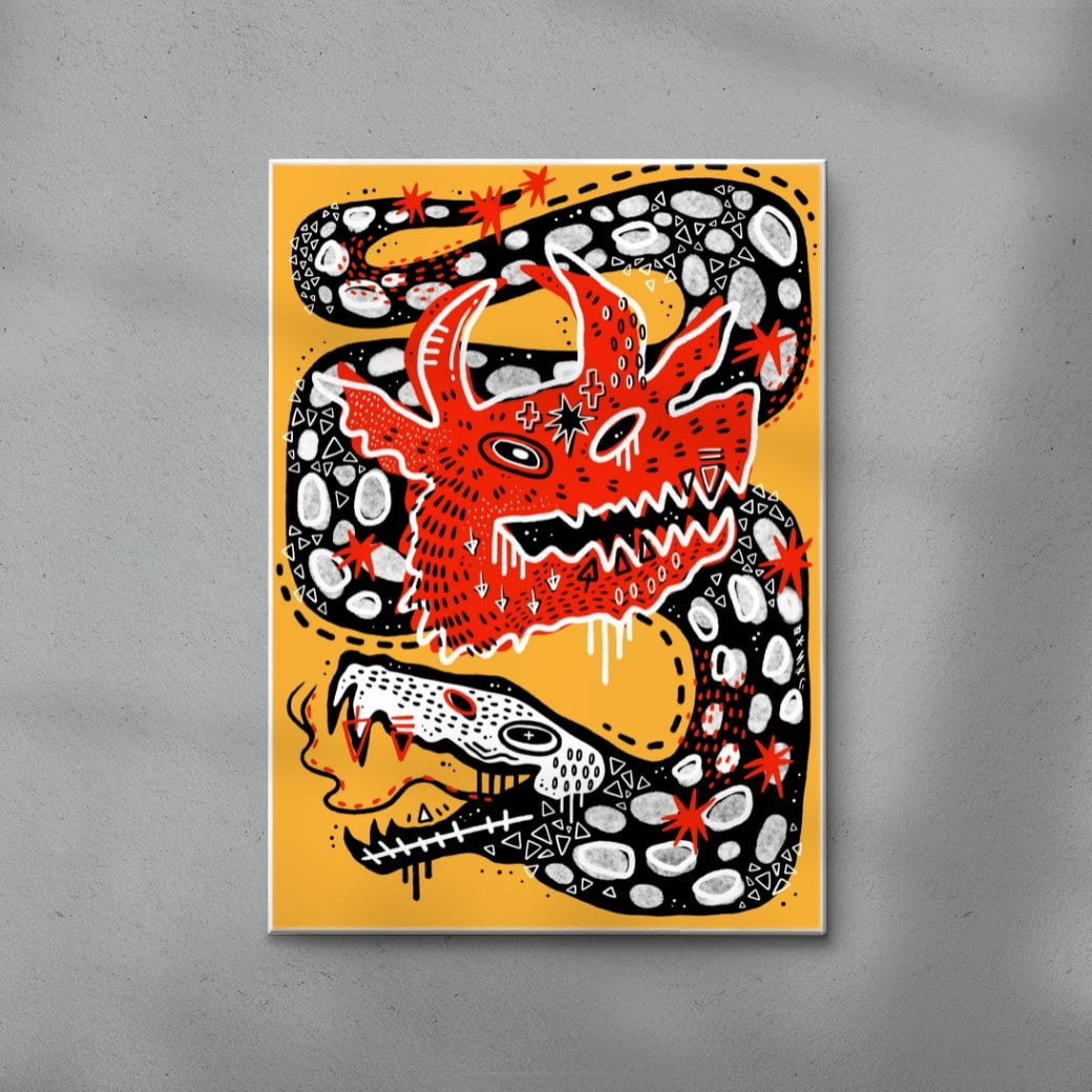 Best Friend contemporary wall art print by Kwonny - sold by DROOL