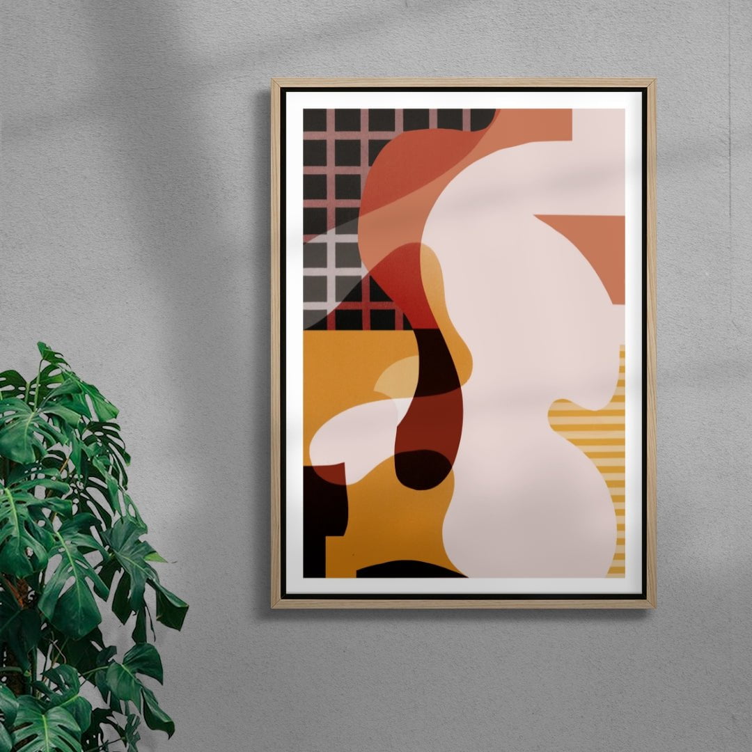 Homespun contemporary wall art print by Rikki Hewitt - sold by DROOL