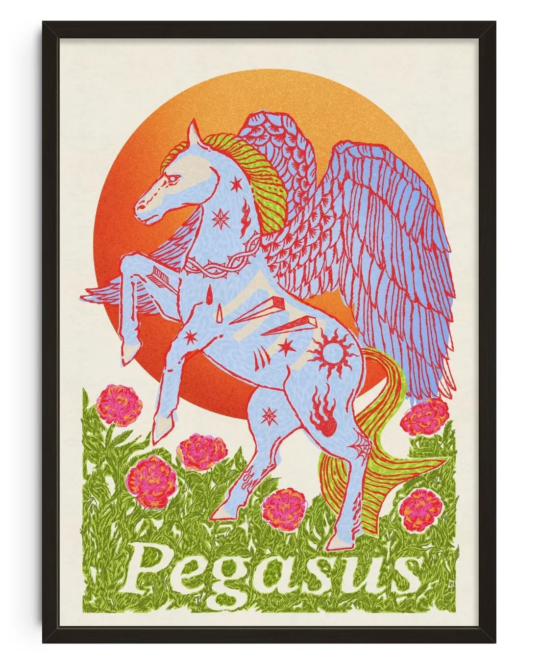 Pegasus contemporary wall art print by Kwonny - sold by DROOL