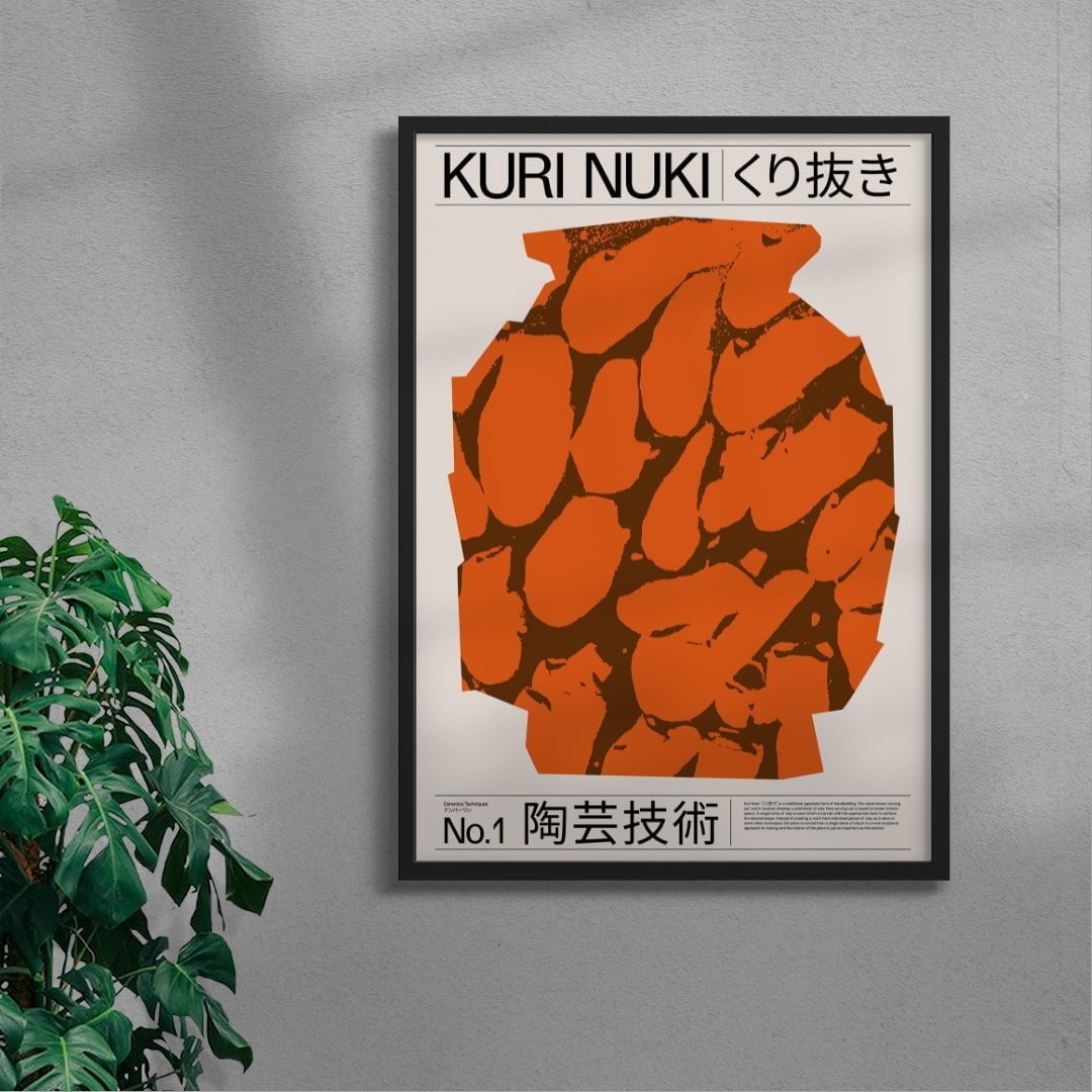 Kurinuki contemporary wall art print by John Schulisch - sold by DROOL