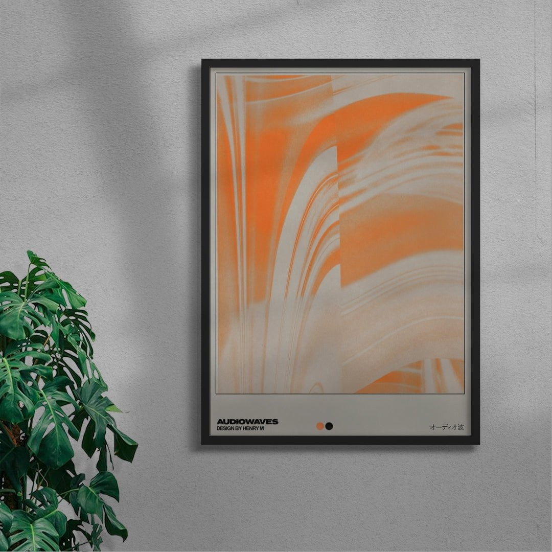 Audiowaves contemporary wall art print by Henry M. - sold by DROOL