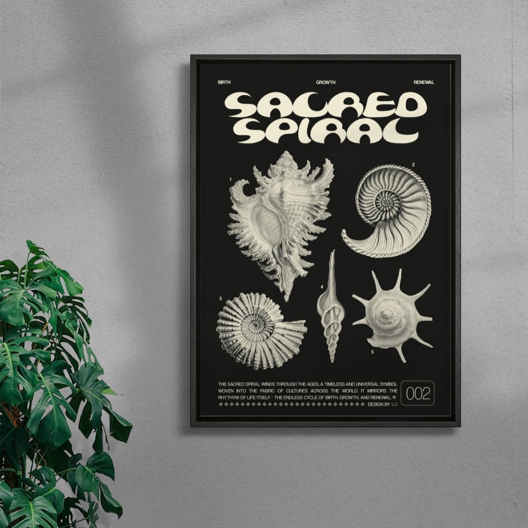 Sacred Spiral contemporary wall art print by Coveposter - sold by DROOL