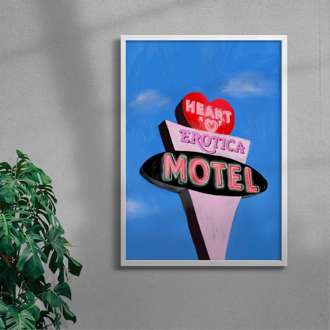 Erotica Motel contemporary wall art print by Laurie Campbell - sold by DROOL