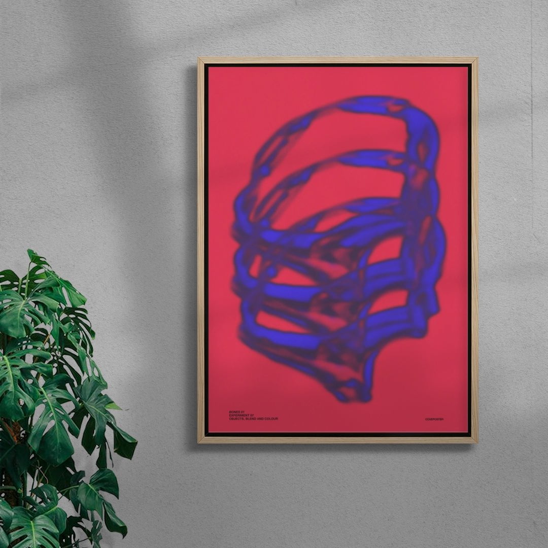 Bones contemporary wall art print by Coveposter - sold by DROOL