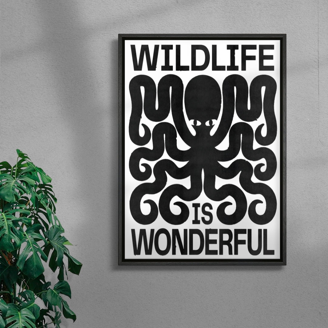 Wildlife contemporary wall art print by Alexander Khabbazi - sold by DROOL