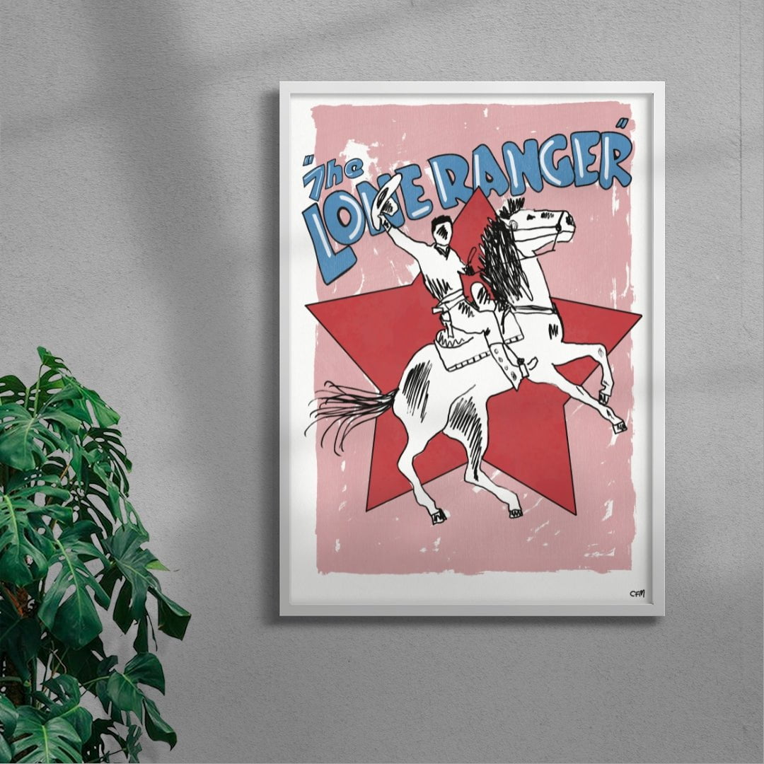 The Lone Ranger contemporary wall art print by Caitlin Flood-Molyneux - sold by DROOL