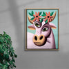 Bull contemporary wall art print by Juan de la Rica - sold by DROOL