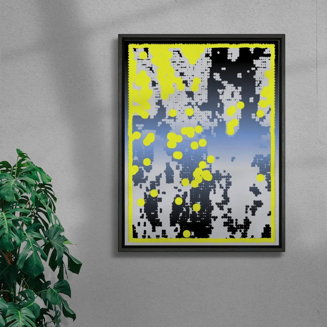 Digital Snow contemporary wall art print by Klara Troost - sold by DROOL