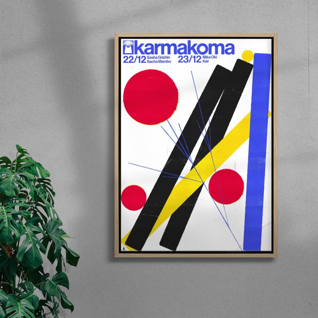 Karmakoma OKI/GRI contemporary wall art print by Floating Bstrd - sold by DROOL