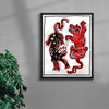 Tiger Mums contemporary wall art print by Kwonny - sold by DROOL