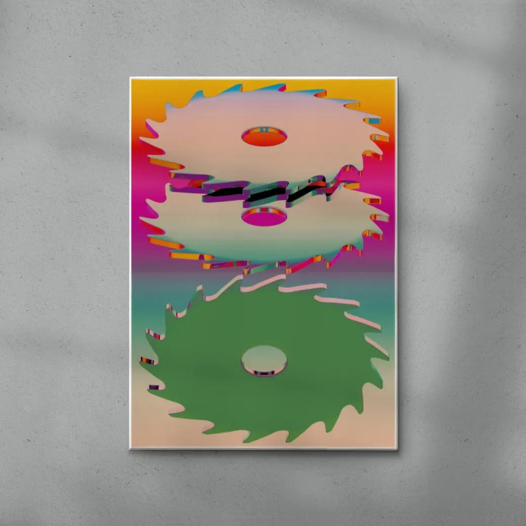 Dopamine Cuts contemporary wall art print by Casiel Checoni - sold by DROOL