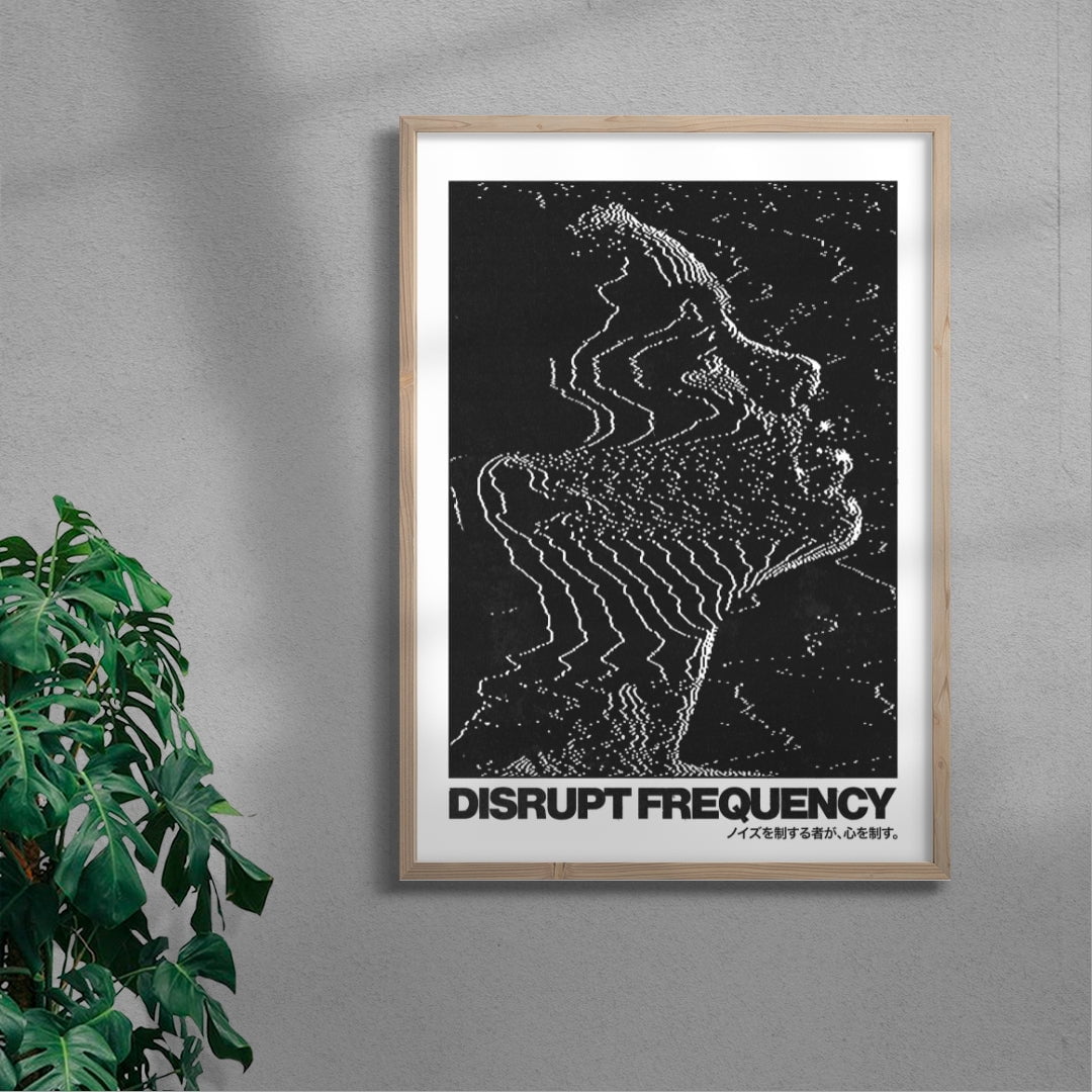 Disrupt Frequency contemporary wall art print by Todd Pham - sold by DROOL