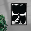 Black rose contemporary wall art print by Konrad Grafik - sold by DROOL