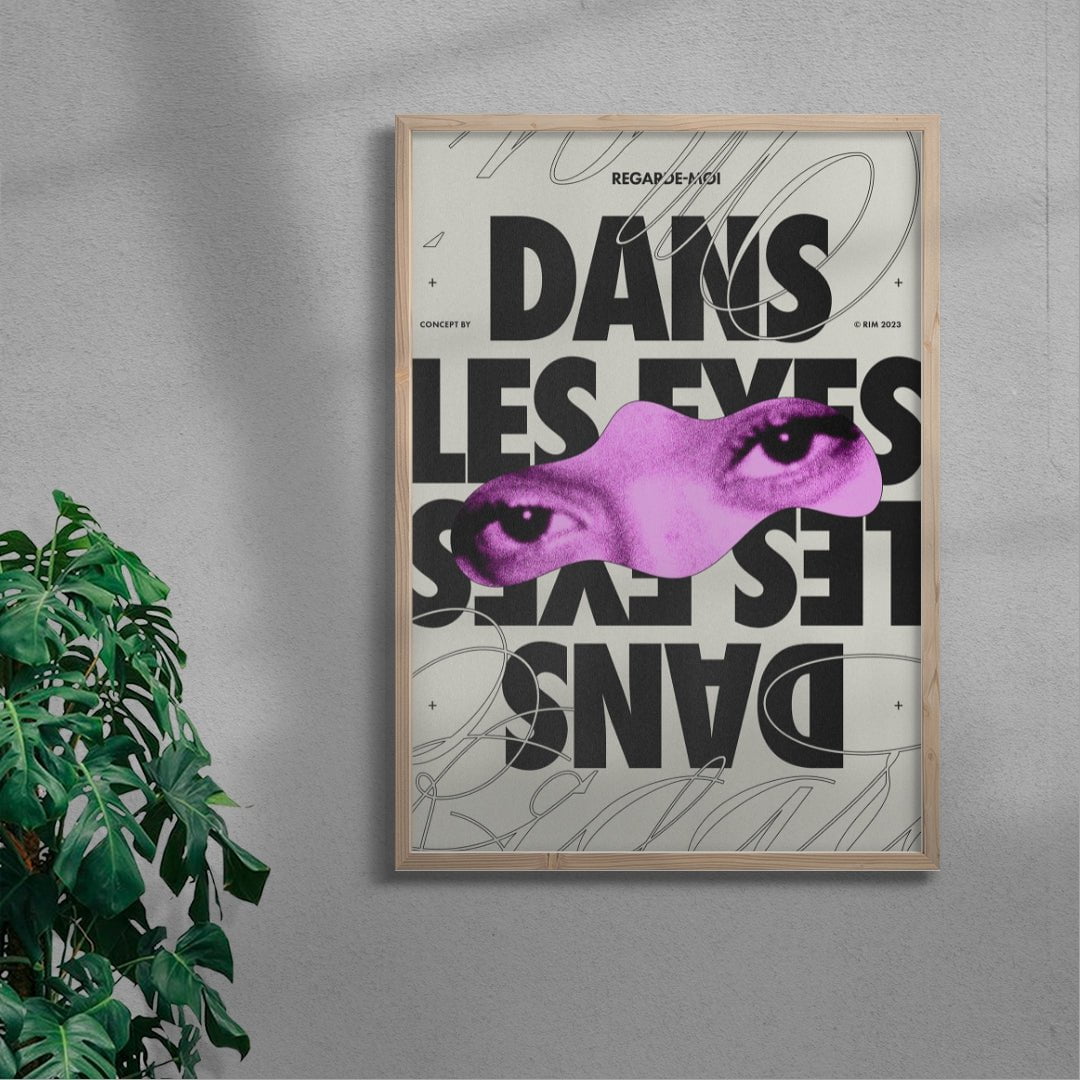 Dans les Eyes contemporary wall art print by RIM Atelier - sold by DROOL