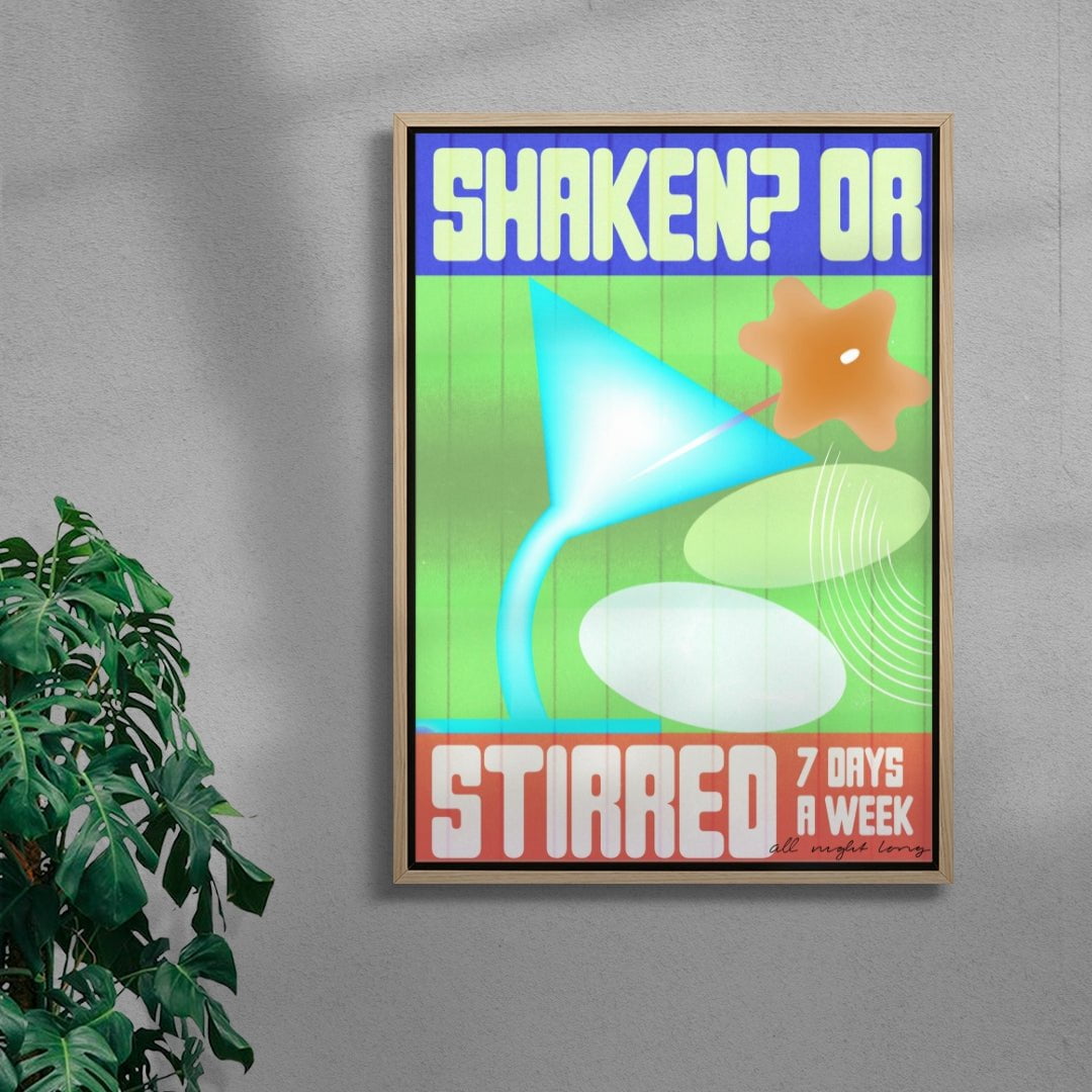 Shaken or Stirred contemporary wall art print by Ciara Wade - sold by DROOL