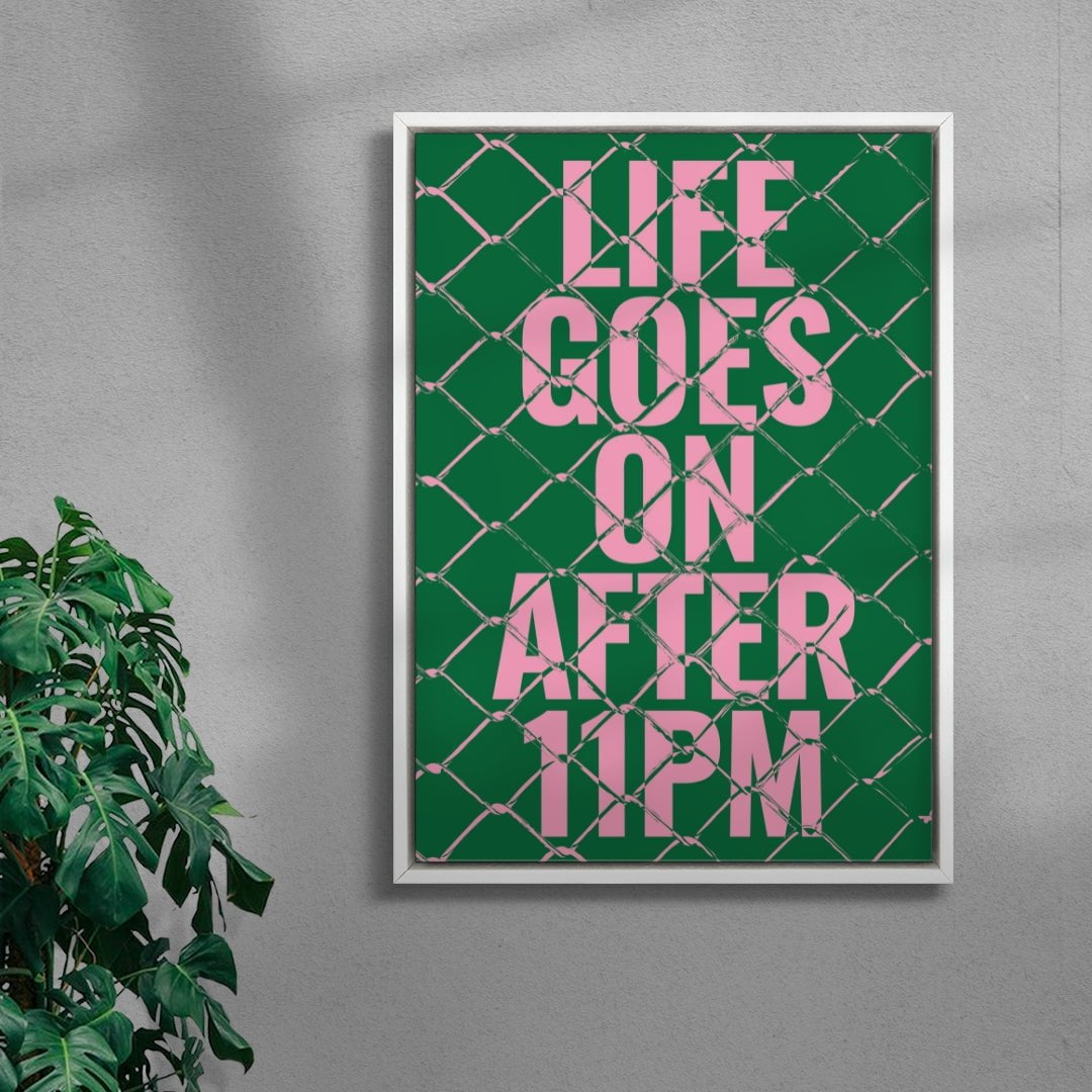 Life Goes On After 11PM contemporary canvas art print by Maxim Dosca - sold by DROOL