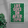 Life Goes On After 11PM contemporary canvas art print by Maxim Dosca - sold by DROOL