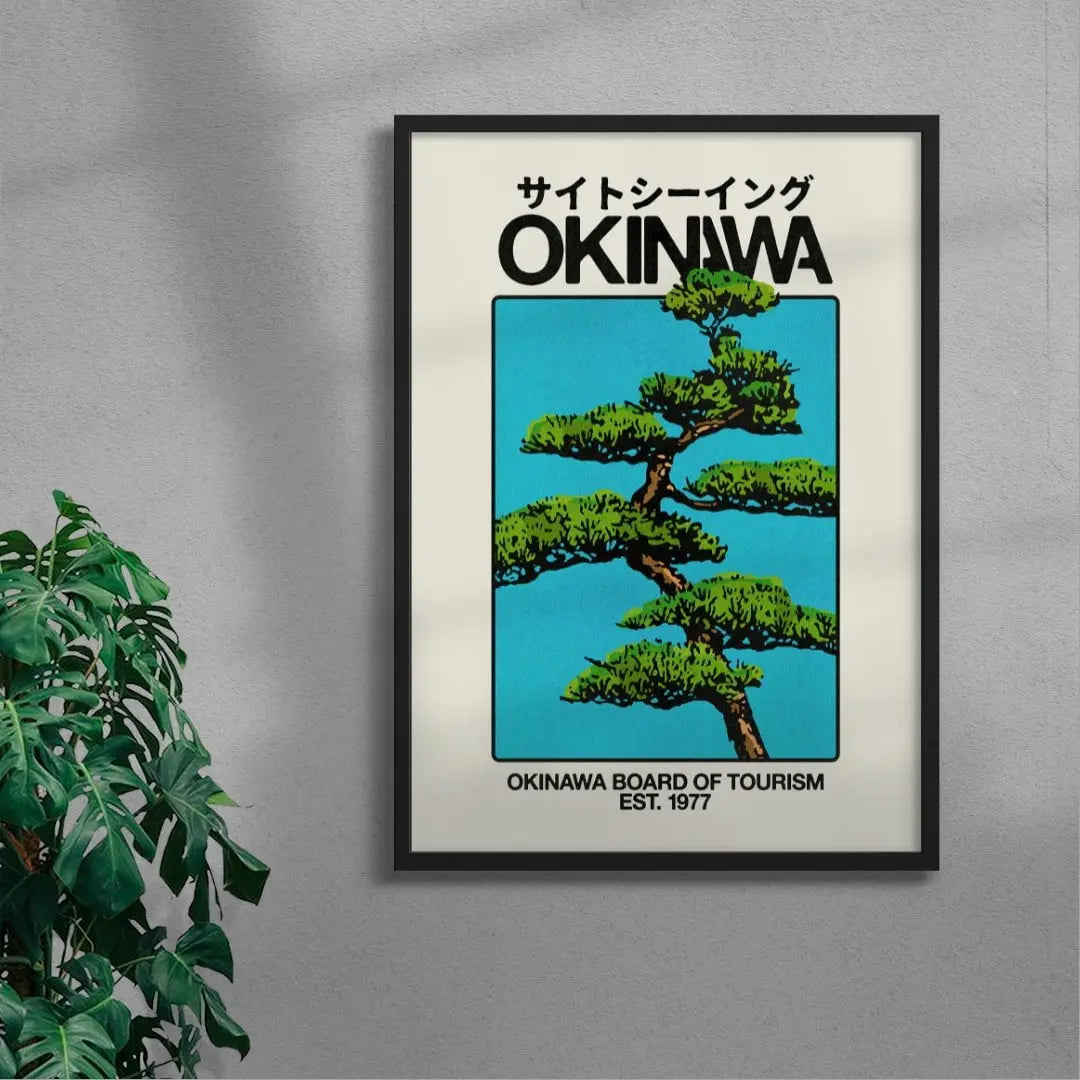 BMGKYAGL Green Okinawa Tree Travel Canvas Print Poster A4 Cadre photo en bois pour posters et impressions murales modernes (50 x 70 cm/cadre intérieur BMGKYAGL Green Okinawa Tree Travel Canvas Print Poster A4 Cadre photo en bois pour posters et impressions murales modernes (50 x 70 cm/cadre intérieur