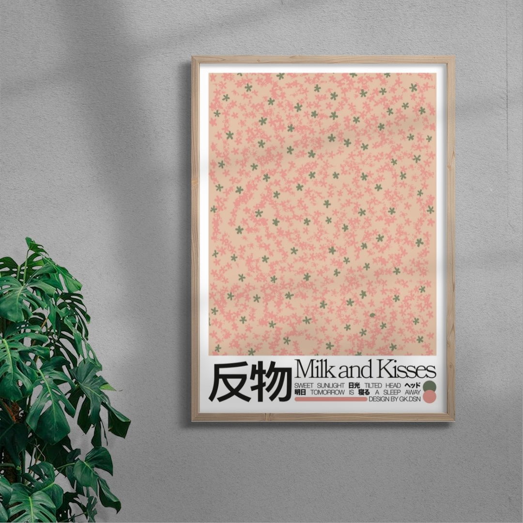 Milk and Kisses contemporary wall art print by George Kempster - sold by DROOL