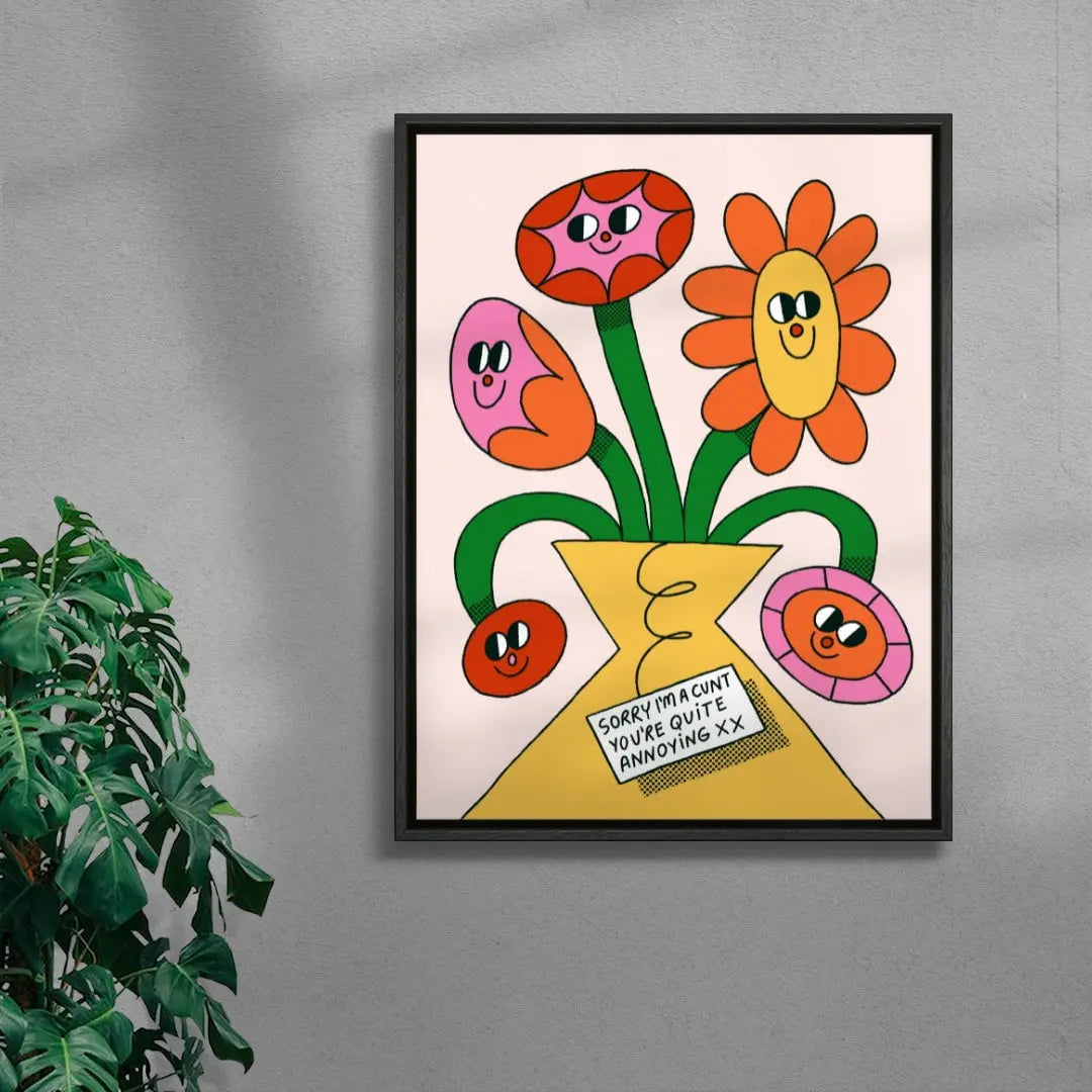 Flowers contemporary wall art print by Bianca Beneduci Assad - sold by DROOL