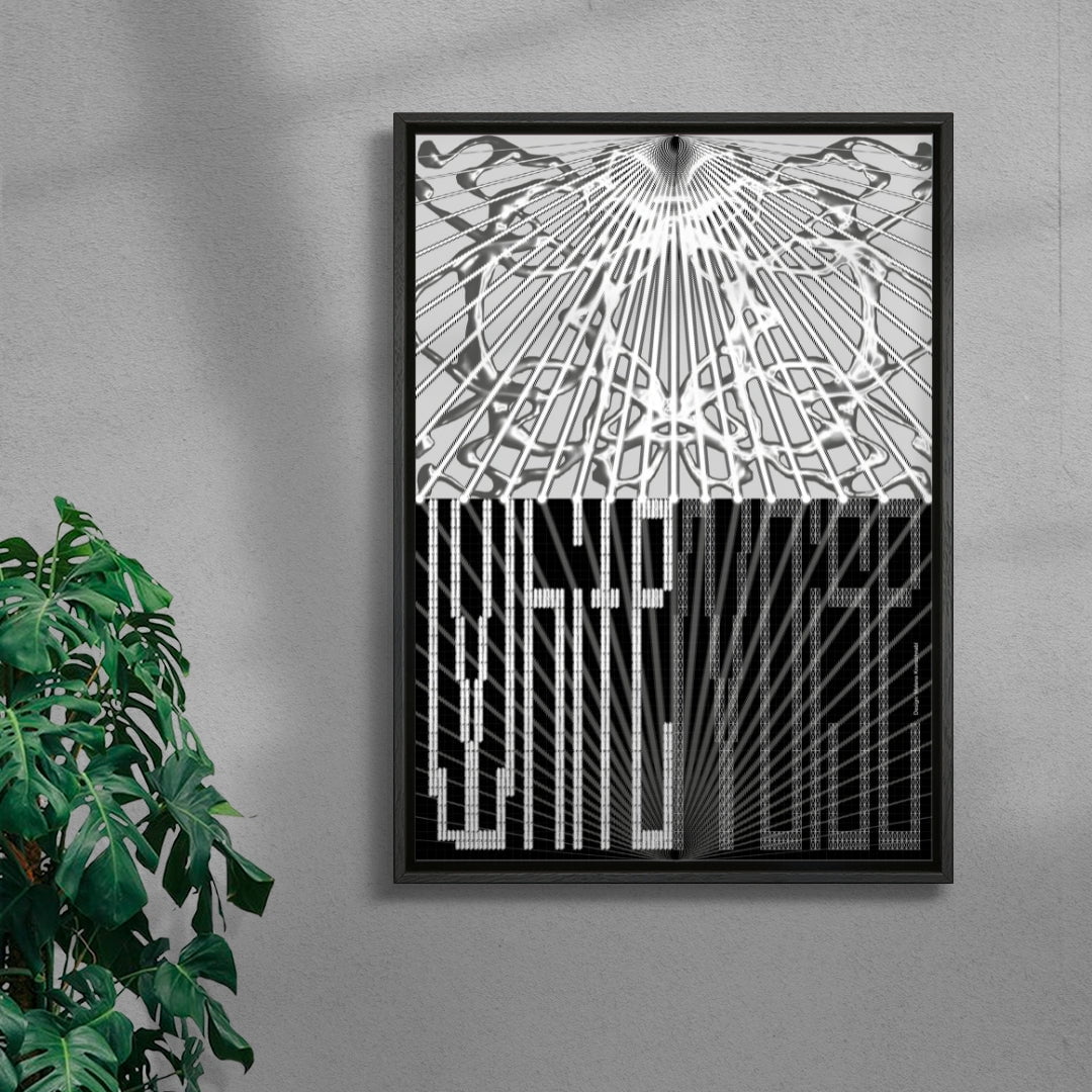 White Noise contemporary wall art print by Malena Kronschnabl - sold by DROOL