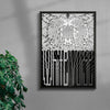 White Noise contemporary wall art print by Malena Kronschnabl - sold by DROOL