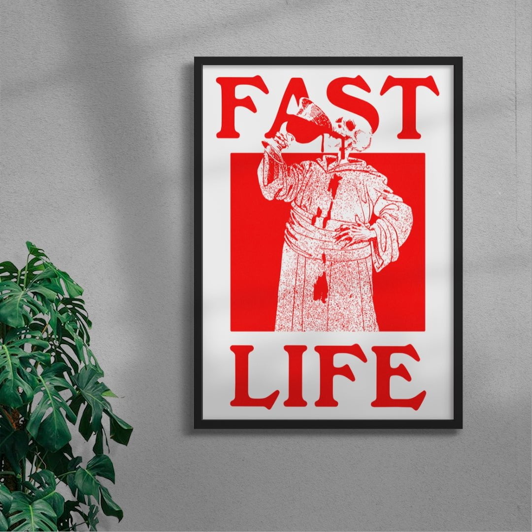 Fast Life contemporary wall art print by Utsav Verma - sold by DROOL