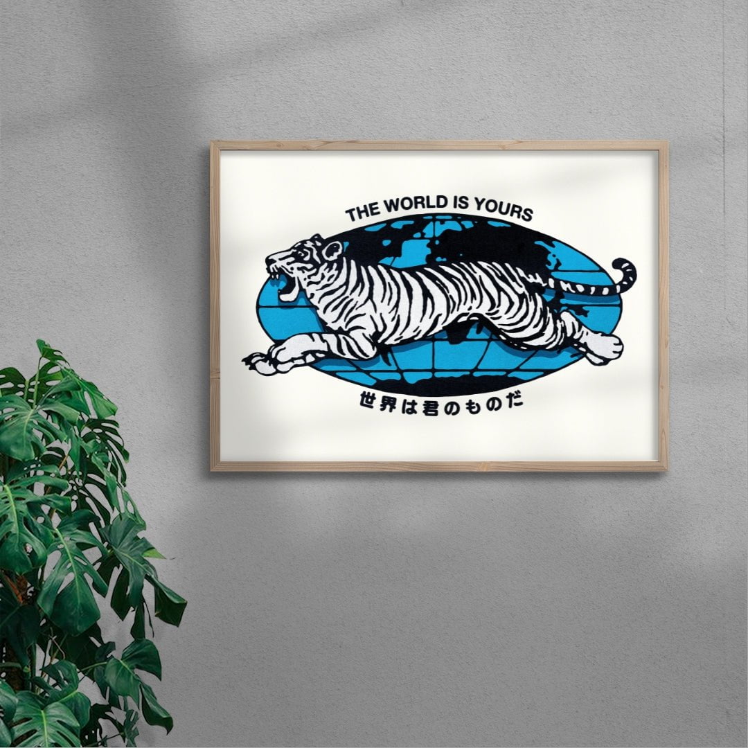The World is Yours contemporary wall art print by Othman Zougam - sold by DROOL