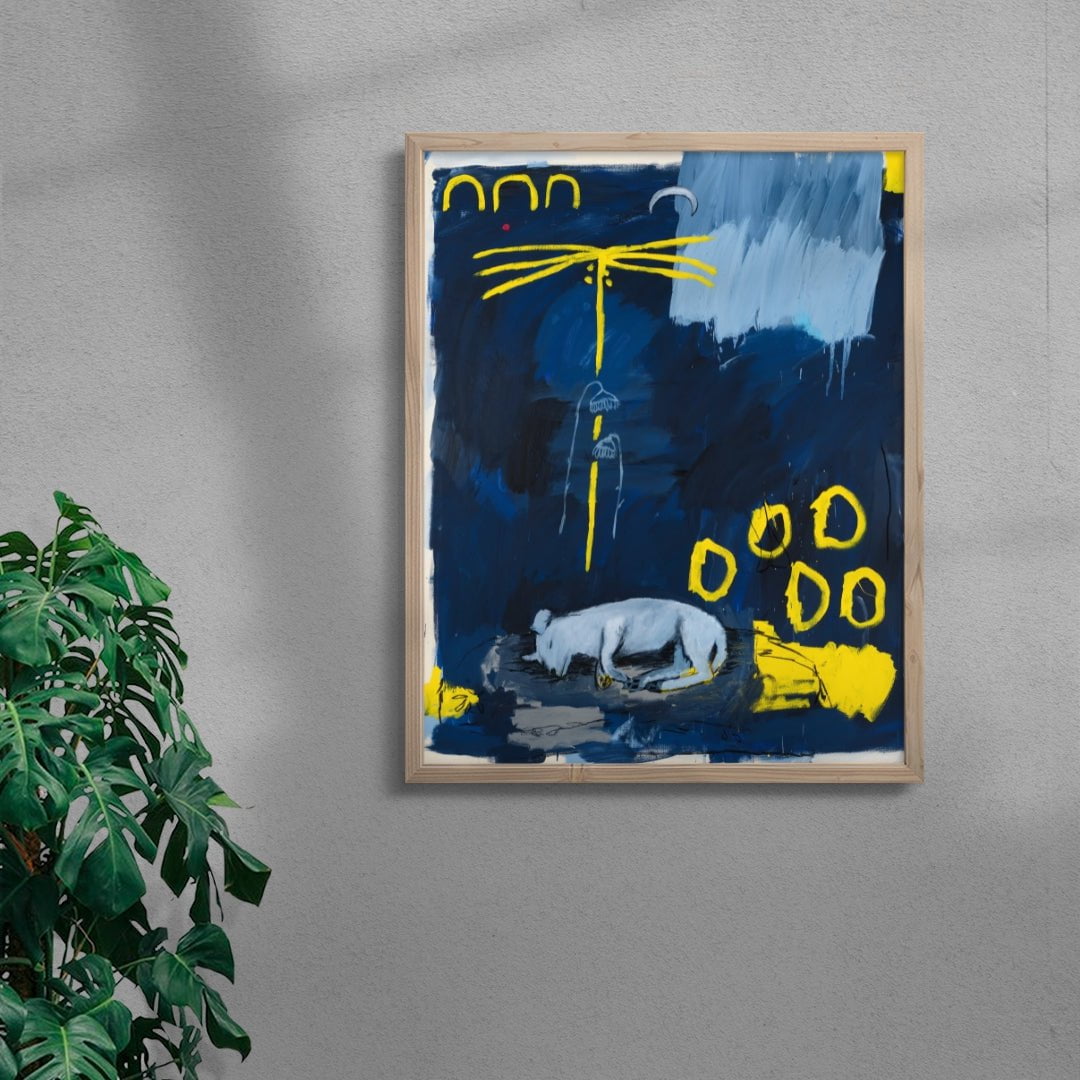 Rain dogs contemporary wall art print by Billy Bagilhole - sold by DROOL