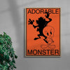 Adorable Monster contemporary wall art print by Sven Silk - sold by DROOL