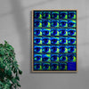 This is not BLUE (eyes) contemporary wall art print by mareykrap - sold by DROOL
