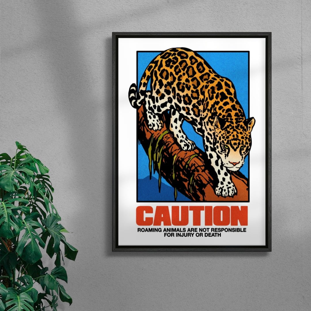 Roaming Animals contemporary wall art print by Othman Zougam - sold by DROOL