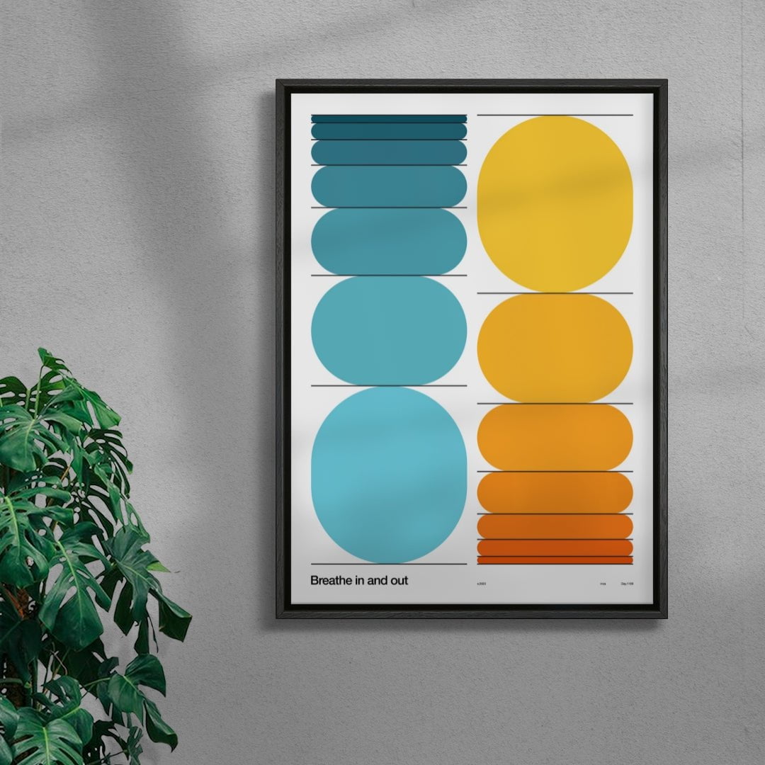 Breathe contemporary wall art print by Mirza Talovic - sold by DROOL