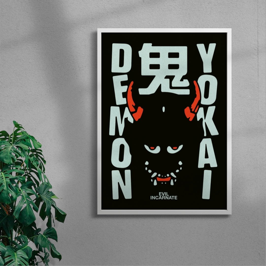 Oni contemporary wall art print by Othman Zougam - sold by DROOL