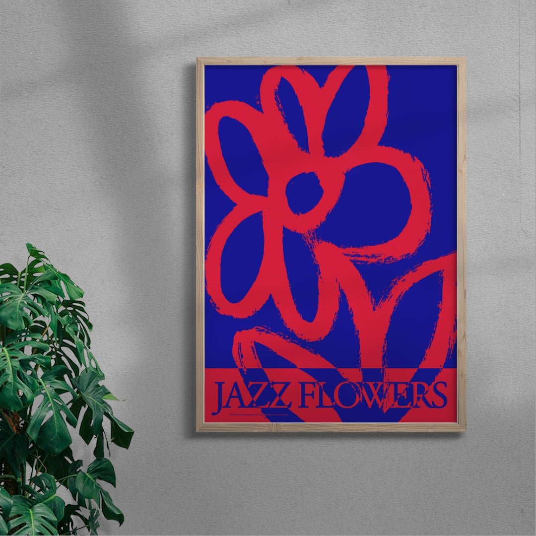 Jazz Flowers contemporary wall art print by John Schulisch - sold by DROOL