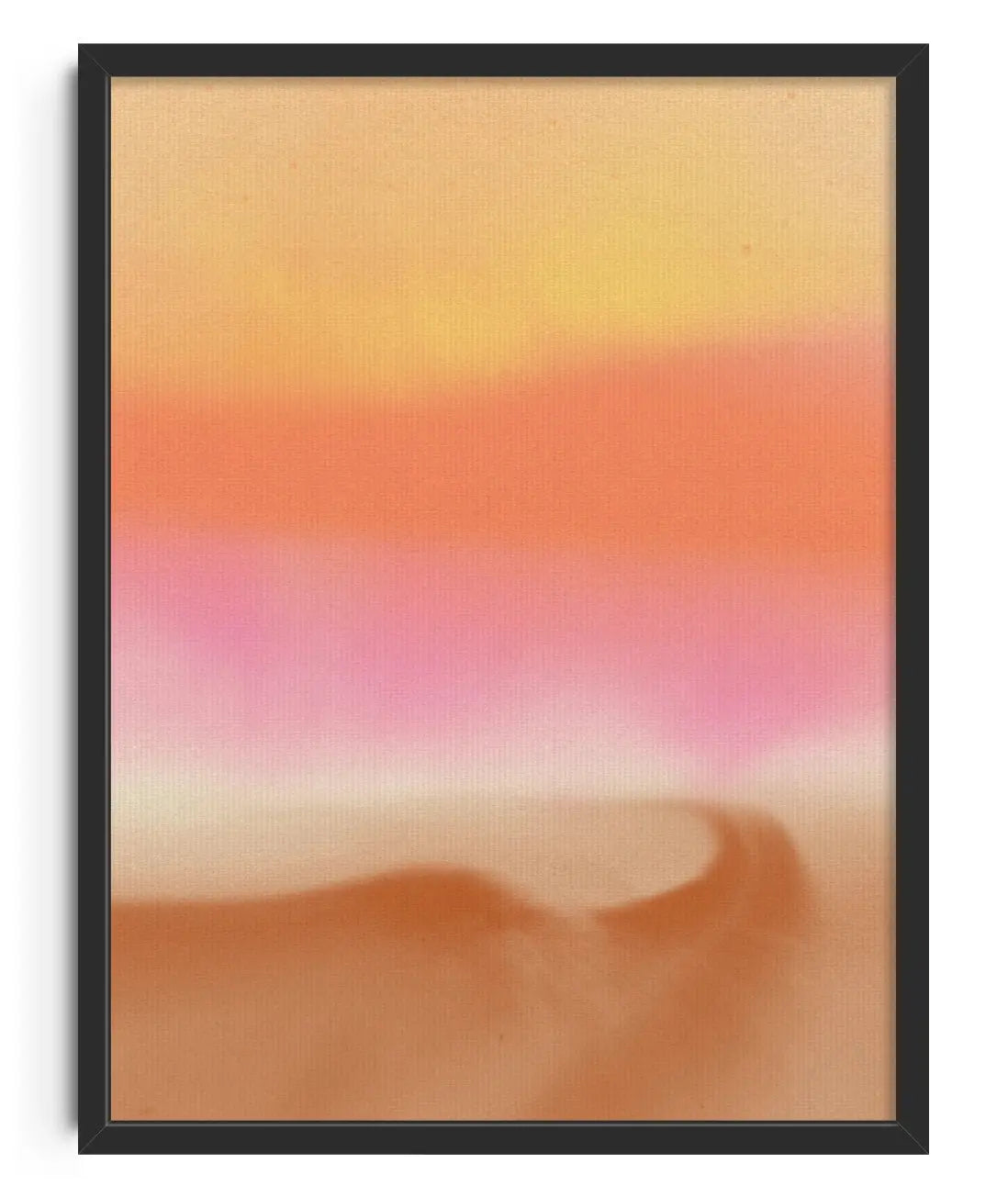 Dreamy abstract landscape in pastel and neon colors contemporary art print by Dina Dankers - sold by DROOL