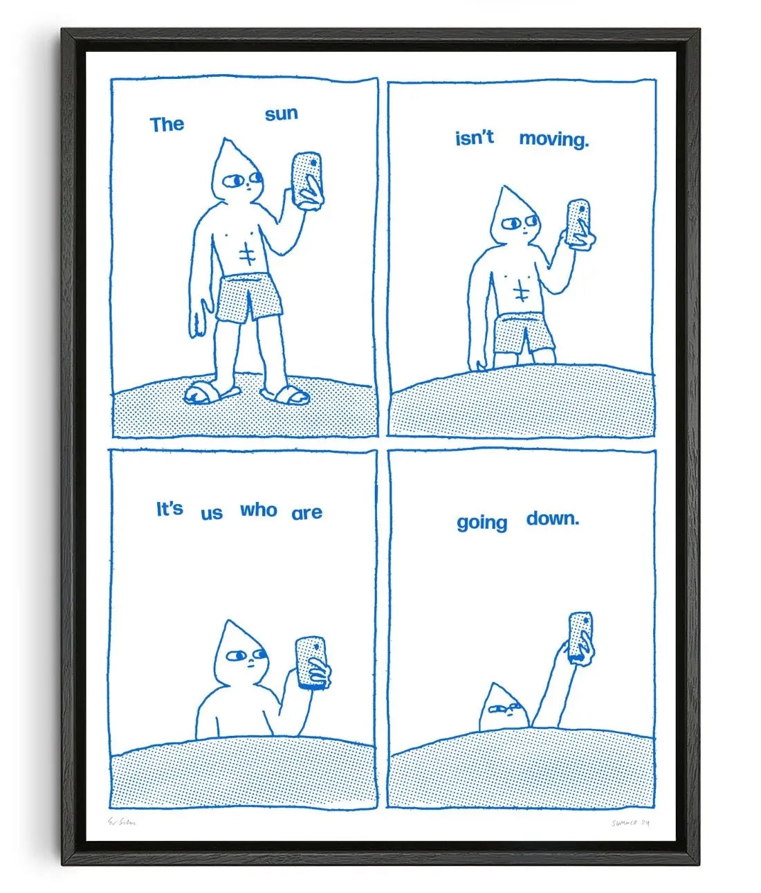 Going Down contemporary wall art print by Eric Schwarz - sold by DROOL