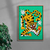 Big Cat contemporary wall art print by Jamie Muck - sold by DROOL