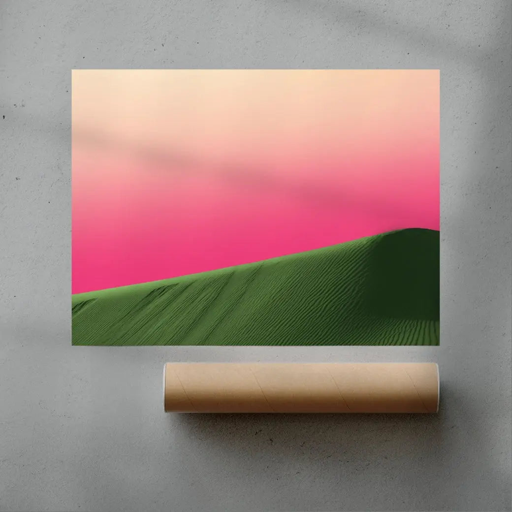 Green Dune contemporary wall art print by Sarah McColgan - sold by DROOL