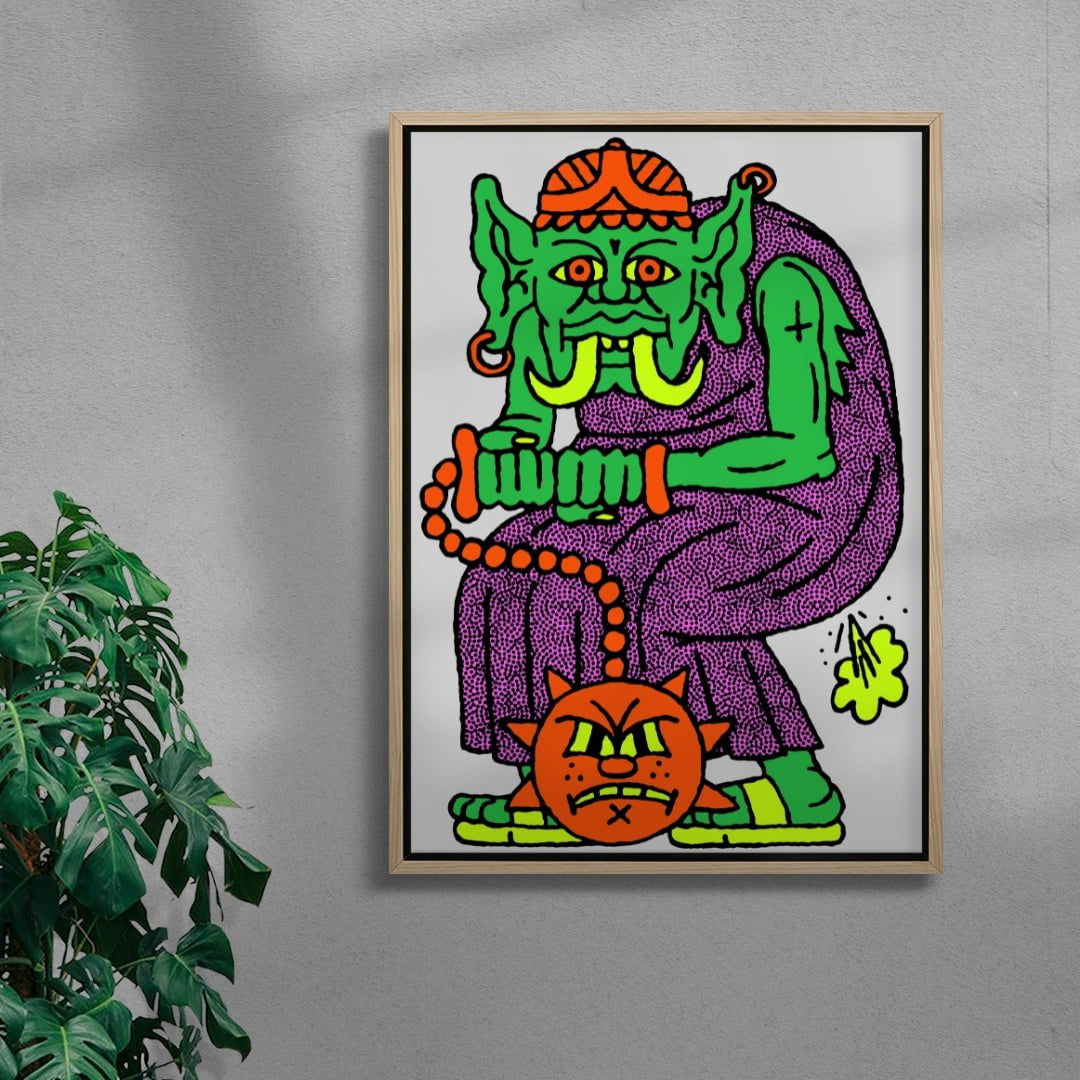 Goblin contemporary wall art print by Guy Field - sold by DROOL