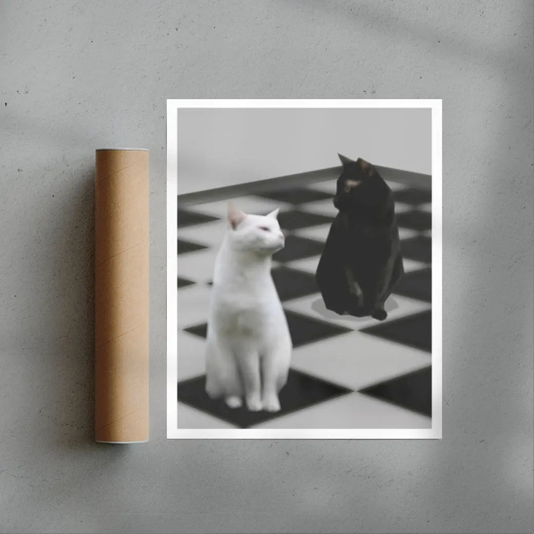 Chesshire contemporary wall art print by Jimmy Tran - sold by DROOL
