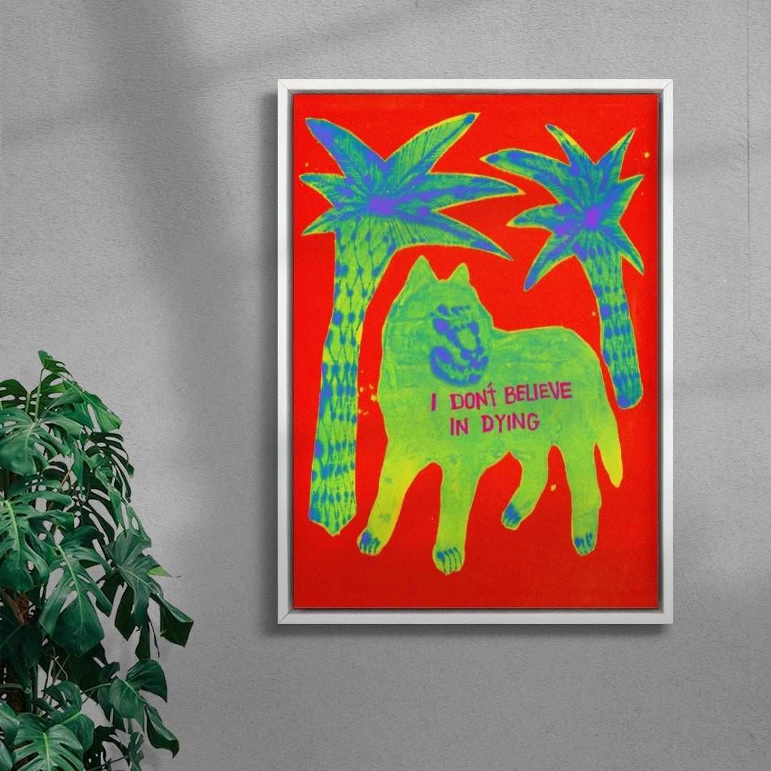 But I do believe in death contemporary wall art print by Kwonny - sold by DROOL