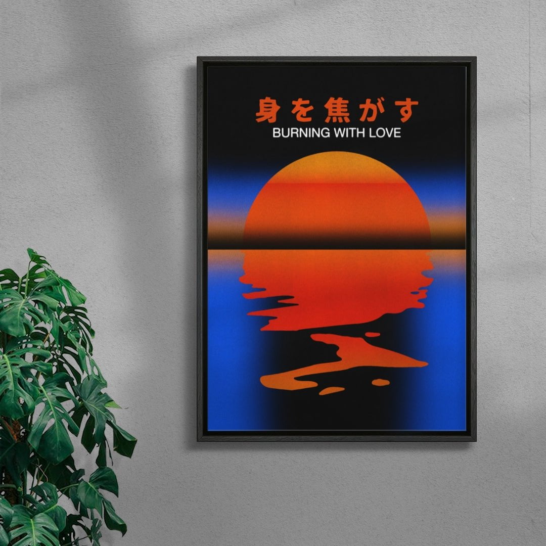 Burning With Love contemporary wall art print by Othman Zougam - sold by DROOL